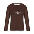 thumbnail image 5 of HOMADLES Mens Long Sleeve Shirts for Men Crewneck Casual Athletic Loose Fit Soft Stretch, Tee Shirts Brown XL, 5 of 5