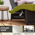 thumbnail image 3 of Chaise Longue Pliante en Rotin avec Dossier Réglable – Fauteuil Inclinable de Patio Extérieur, Brun Mélangé – Détente au Jardin et au Bord de la Piscine, Rangement et Transport Faciles, 3 of 7