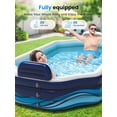 thumbnail image 3 of Inflatable Pool for & Adults | Thickened Large Swimming Pool with Seats and Backrests Family Summer Blow Up Water Pools - Backyard Water Park, Garden Tub 120 inch, 3 of 6