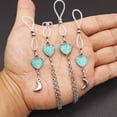 thumbnail image 4 of LinenLoon Heart Nipple Chain Non Piercing Nipple Rings Nipple Body Jewelry-blue a, 4 of 4