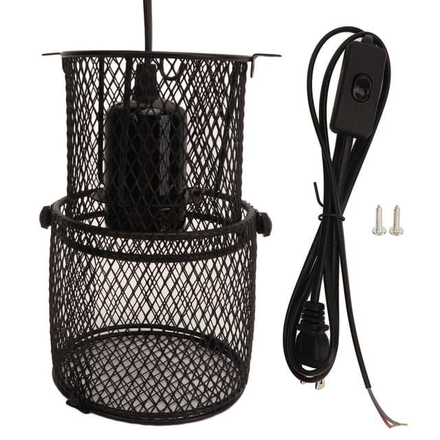 <p>Reptile Heat Lamp Guard, Protective Ceramic Lamp Holder Reptile Heat Lamp Mesh Cover Avoid Scald For Lizards</p>
