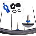 thumbnail image 4 of Adaptador de tuerca de válvula de bicicleta a Presta con llave de instalación Piezas de aplicación de neumáticos tuerca del núcleo de la válvulaNegro Zulema adaptador de ojal, 4 of 8