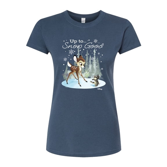 Disney Bambi - Christmas - Up To Snow Good - Juniors Fitted Graphic T-Shirt