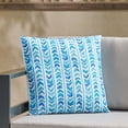 thumbnail image 2 of Noble House Javion Outdoor Modern Pillow Cover, Blue, 18" x 18", 2 of 7