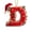 Letter D # Styles1, variant on HJUYYUAH Xmas Letter Ornaments, Santa Hat Festive Initial Ornaments, Acrylic 2D Alphabet Christmas Decorations for Xtmas Tree Party GiftsN