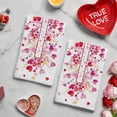 thumbnail image 3 of Pink Heart Branch Valentine''s Day Kitchen Towels Dish Towels, 18x26 Inch Farmhouse Wedding Decoration Hand Towels Set of 2, 3 of 6