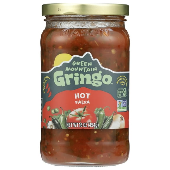 Green Mountain Gringo Salsa, Hot, 16 Oz.