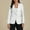c01White, variant on Women's Fashion Solid Color Long Sleeve Formal Notch Lapel Button Down Blazer Pockets Jacket