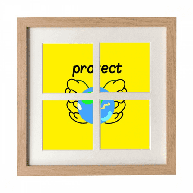 Protect Earth Hometown Art Deco Fashion Frame Wall Tabletop Display 4 Openings Picture