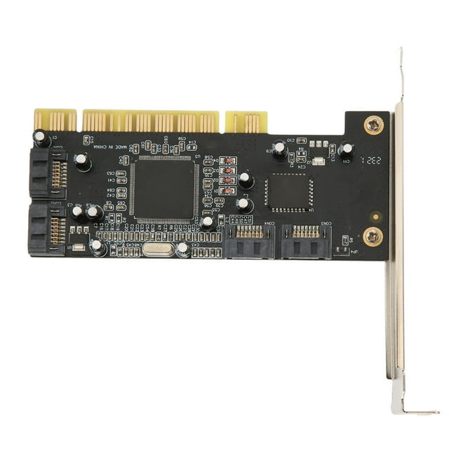SATA Expansion Card,PCI to 4 Port PCISATA Controller PC Ito Port SATA Card True to Its Promise