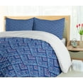 thumbnail image 5 of Ambesonne Blue Paisley Duvet Cover Sets, Classic Geometry Art, 2-Queen, Sky Blue Cobalt Blue, 5 of 7