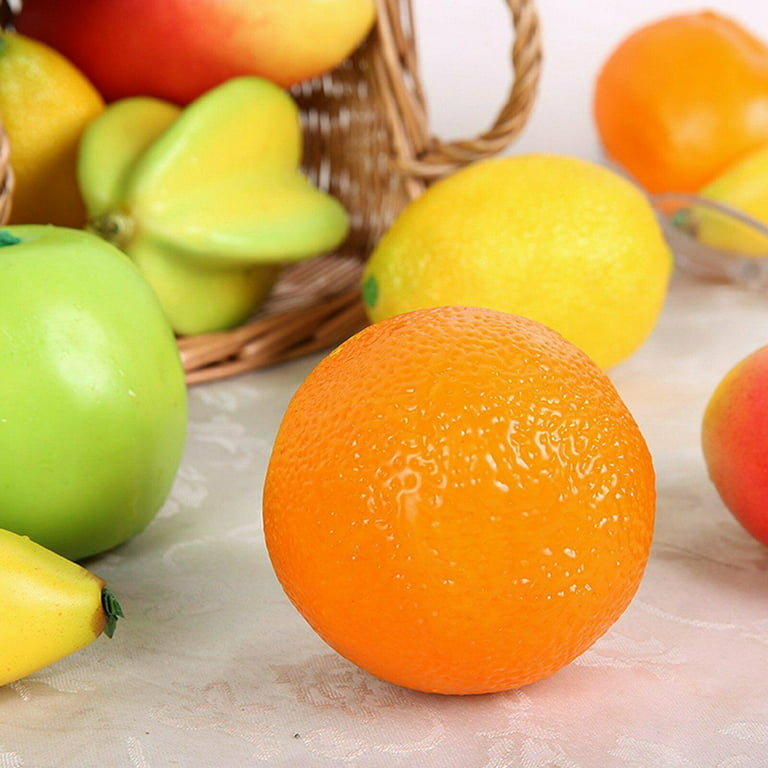 13 Pcs Artificial Fruits Set, Lifelike Realistic Fake Fruit Home  Decoration, Faux Fruit Decor for Dining Table, Photography Props Fruit  Oranges