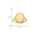 thumbnail image 5 of Real 14kt Yellow Gold 12.5x11.0mm Open Back Signet Ring Size: 8; for Adults and Teens; for Women and Men, 5 of 5