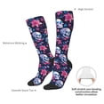 thumbnail image 4 of Hirioo funny Skull daisy flower for Adult Stockings Breathable Sock Non-Pilling,Contrasting Color Design, 4 of 6