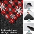 thumbnail image 3 of Red and Black Christmas Snowflake Pattern Kitchen Rugs Sets Of 3,Kitchen Runner Rugs Non Skid Washable,Decorative Kitchen Floor Mats for Kitchen,Sink,Laundry,17"x30"+ 17"x47" + 17"x59", 3 of 6