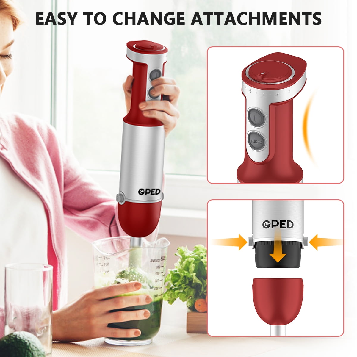 Immersion Hand Blender,5-in-1 Handheld Stick Blender Electric,800W 12-Speed  Multi-Purpose Stick Blender with Stainless Steel Blades, Chopper, Beaker  for Smoothie, Sauces, Soup,Milk coffee - Coupon Codes, Promo Codes, Daily  Deals, Save Money Today