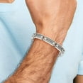 thumbnail image 5 of Chisel Stainless Steel Brushed and Polished with Cable Inlay Link Bracelet - 9", 5 of 8