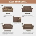 thumbnail image 6 of Easy-Going 100% Waterproof Couch Cover, Oversized sofa, Brown, 6 of 6
