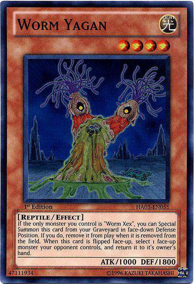 YuGiOh Hidden Arsenal 3 Super Rare Worm Yagan HA03-EN055