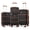 C-Black Tan, variant on Gowill 4 Piece Luggage Set 27/23/19/14 inch Hardshell Lightweight Carry-on and Checked Suitcase with Spinner Wheels.Navy Tan