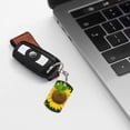 thumbnail image 6 of Goofa Sunflower3 Printed Rectangular Metal Keychain Bag Charm Floral Charm for Purse Keys Metal Keyring Gift for Women Accessories, 6 of 7