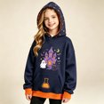 thumbnail image 2 of CBASIHI Girls Halloween Hoodies with Pockets Fleece Long Sleeve Pullover Graphic Hooded Sweatshirt, 2 of 7