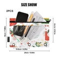 thumbnail image 3 of Ckdifva Christmas Cats Leaves Gifts Pencil Pouch 3 Ring Zipper Pencil Case Binder Pockets Clear Top Cosmetic Bag 2 Pack, 3 of 6