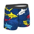 thumbnail image 3 of Kll Cartoon Shark Men'S Cotton Boxer Briefs Underwear-Small, 3 of 9