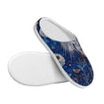thumbnail image 3 of Lsque Blue Heron Floral Garden Pattern Womens Comfort Cotton on Scuff With Memory Foam and Anti-skid Sole Slipper-37/38, 3 of 7