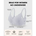 thumbnail image 3 of USEASY Seamless Bras for Women No Underwire Wireless Full Coverage Push Up Bralette Comfort Scalloped T-Shirt Bra, 3 of 6