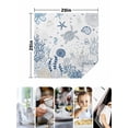thumbnail image 5 of Blue Coastal Cloth Napkins Washable Set of 6, Summer Beach Turtle Coral Starfish Jellyfish Reusable Dinner Table Napkins Cloth Bulk for Weddings Kitchen Restaurants Hotel Events Parties 20 x 20 Inch, 5 of 9