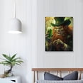 thumbnail image 4 of Acheng Leprechaun Drinking Beer Canvas Wall Art St Patrick's Day Painting Canvas Aesthetic Wall Art Living Room Bedroom Picture Artwork picture 3, 4 of 5