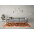 thumbnail image 3 of Ahgly Company Indoor Round Oriental Orange Industrial Area Rugs, 3' Round, 3 of 4