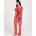 thumbnail image 3 of Real Essentials 2 Pack: Women's Pajama Set - Choose from Short Sleeve with Pocket or Long Sleeve without Pocket, 3 of 7