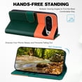 thumbnail image 3 of For Google Pixel 9 Pro XL Cute Animal Pattern Wallet Case,Color Matching Premium PU Leather Shockproof Magnetic Flip Kickstand Credit Card Slots Slim Phone Case with Wrist Strap, Darkgreen, 3 of 10