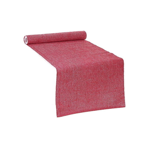 Runner De Table À Côtelé Chambray (Rouge) - Ensemble De 2