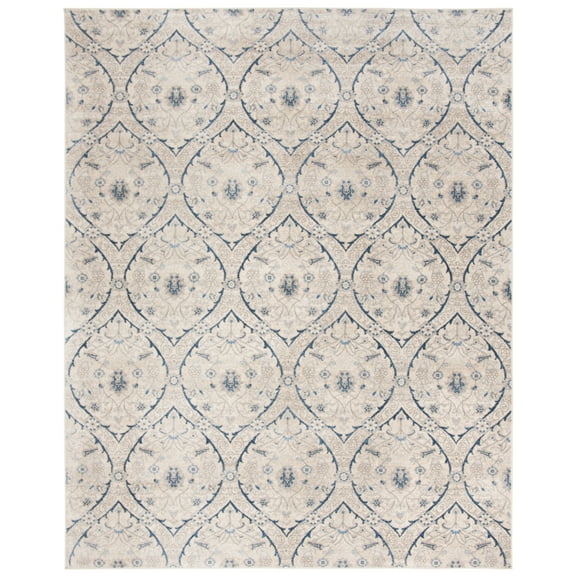 SAFAVIEH Brentwood Braelyn Damask Area Rug, Light Gray/Blue, 4' x 6'