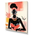 thumbnail image 2 of Designart "Boho African Art in Soft Colors II" Fashion Canvas Wall Art - Glam Black Woman African American Living Room Canvas Art, 2 of 6