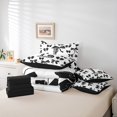 thumbnail image 6 of Feelyou Modern Monogrammed L Bedding Comforter Set 7pcs, Kawaii Princess Black Bow King Bedding Sets, Fashion Initial Letter Reversible Bed Sheets, Breathable Home Decor, 6 of 8