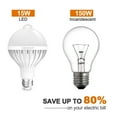 thumbnail image 2 of Max 6 Pack E27 Motion Sensor LED Light Bulbs 15W(150W Equivalent) Dusk to Dawn, 2 of 13