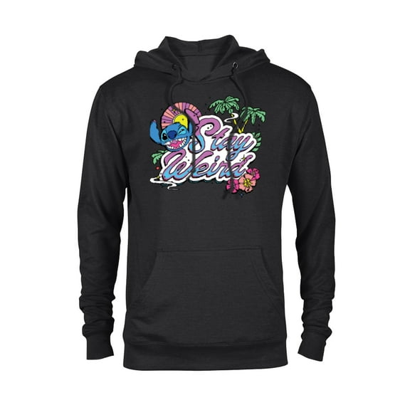 Disney Lilo & Stitch Stay Weird - Pullover Hoodie for Adults -Customized-Black