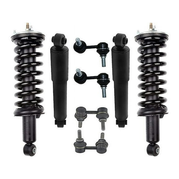 Front and Rear Shock Strut Coil Spring Sway Bar Link Kit - Compatible with 2005 - 2012 Nissan Pathfinder 2006 2007 2008 2009 2010 2011