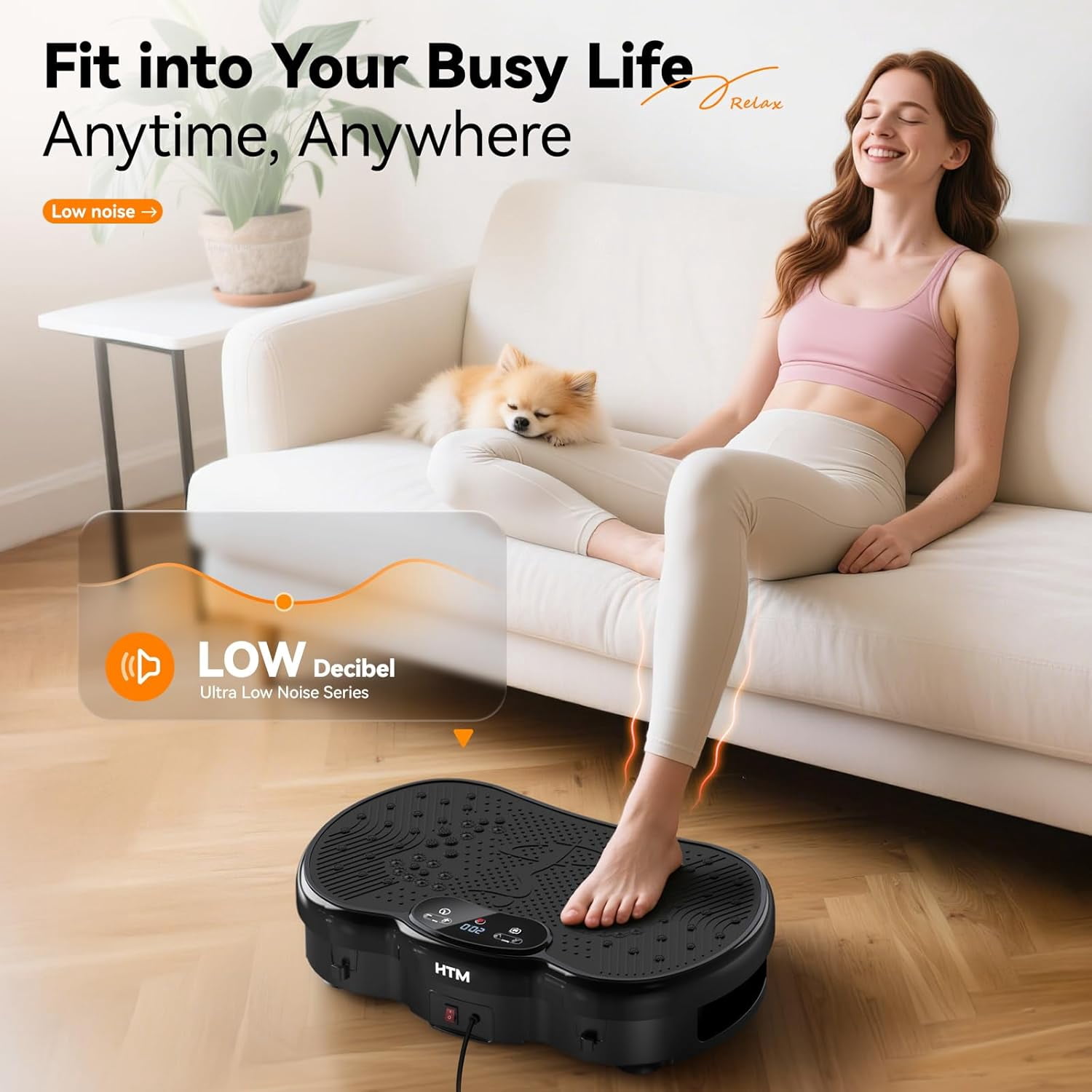 Vibration Plate Exercise Machine - 300 lbs Capacity, 120 Speeds, 9 Modes for Home Fitness & Muscle Toning