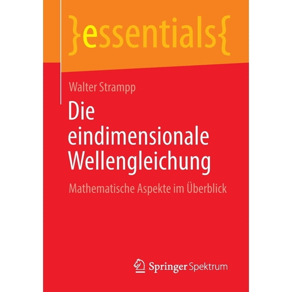 Essentials Die Eindimensionale Wellengleichung: Mathematische Aspekte Im Ãberblick, (Paperback)