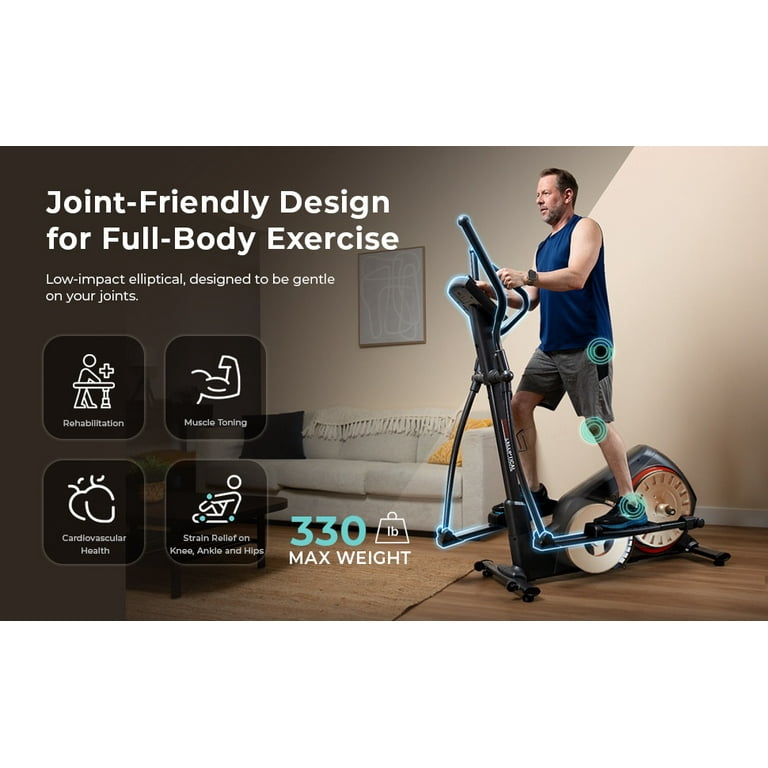 Sunny Health & Fitness Smart Heavy-Duty Elliptical Exercise