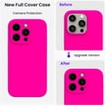 thumbnail image 4 of Compatible with iPhone 15 Pro Case with 2 x Screen Protector, Liquid Silicone Gel Rubber Cover [Full Body] Shockproof Protective Phone Case for iPhone 15 Pro, Hot Pink, 4 of 13