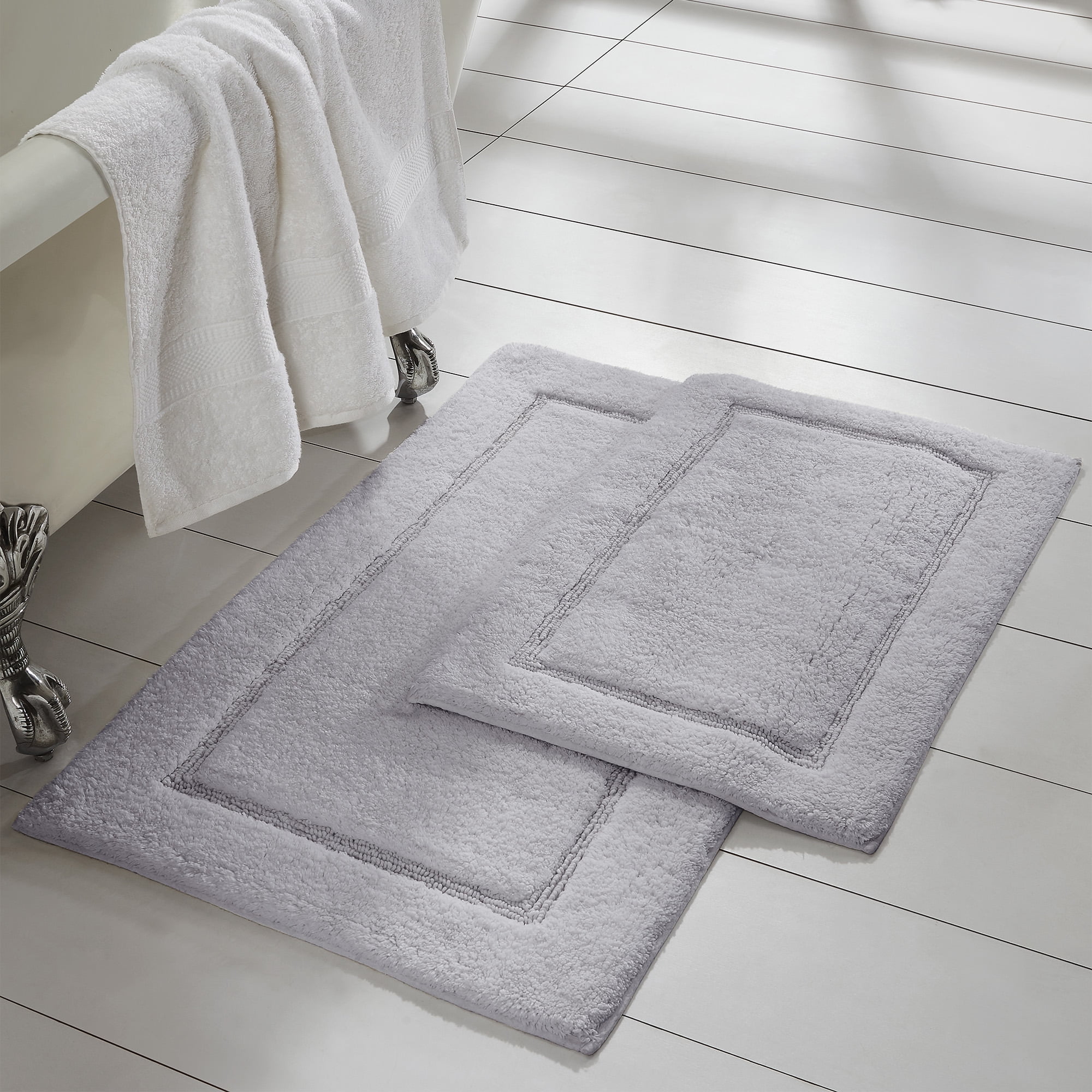 Home Weavers Classy Bathmat Collection - 100 % Absorbent Soft Cotton 3 Piece Bath Rug Set, Machine Washable and Dry, 17 inchx24 inch, 21 inchx34 inch