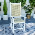thumbnail image 1 of Klear Vu Porch - Juego De Cojines Para Silla Mecedora Para Uso En Interiores Y Exteriores, Ensamblados En Los Ee. Uu., Fáciles De Limpiar, Elegantes Cojines Para Asiento Y Respaldo Con Lazos De Tela,, 1 of 5