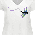 thumbnail image 4 of Inktastic Dragonfly Women's Plus Size V-Neck T-Shirt, 4 of 5