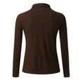 thumbnail image 7 of BJUTIR Long Sleeve Tshirts For Women Casual Half High Collar Tight Fitting Warm Bottoming Solid Long Sleeve Top, 7 of 7